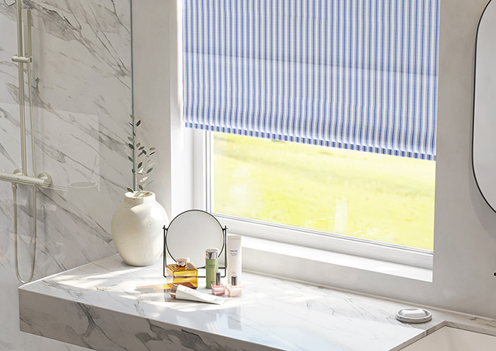 Lace Stripes, Soft Blue - Twist&Fit Roman Blind - Image 5